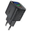 Acefast Fali töltő (A116) - Digitális kijelzővel, Gyors töltés, GaN, Type-C, USB, PD35W - Fekete - 0. kép