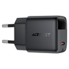 Acefast Fali Töltő (A115) - Digitális Kijelzővel, Gyors Töltés, GaN, Type-C, PD30W - Fekete - 1. kép