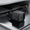 Acefast - Fali töltő (A114) - digitális kijelzővel, gyors töltés, GaN, USB, Type-C, PD25W, 5V/3A - Fekete - 3. kép