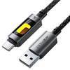Data Cable Acefast (C21-04) - Gyors töltés, USB - Type-C, 3A, Színes gradiens fényhatás, Nejlon fonat, 1.2m - Fekete - 0. kép