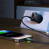 Data Cable Acefast (C21-04) - Gyors töltés, USB - Type-C, 3A, Színes gradiens fényhatás, Nejlon fonat, 1.2m - Fekete - 1. kép
