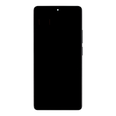 LCD Kijelző + Érintőegység + Előlapi Borítás Poco M6 Pro 4G Fekete (Szervizcsomag)