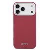 DKNY PU bőr fém logós csuklópántos MagSafe tok iPhone 17 Pro Max-hoz rózsaszín - 1. kép