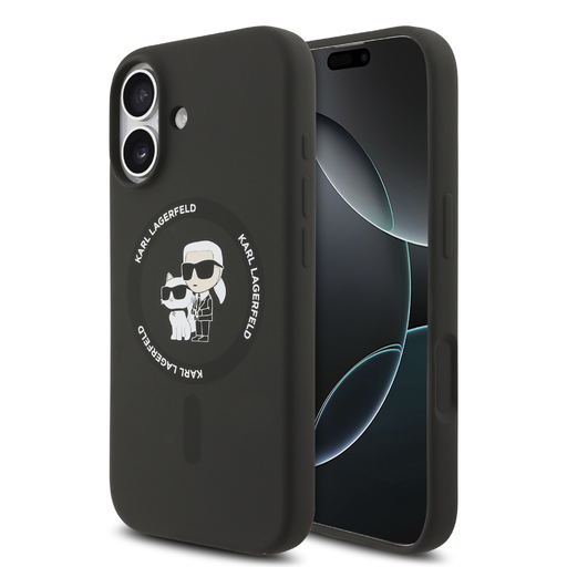 Karl Lagerfeld Liquid Silicone Karl and Choupette MagSafe iPhone 17 tok