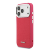DKNY PU Bőr Fém Logós Csuklóláncos MagSafe Tok iPhone 17 Pro-hoz Rózsaszín - 0. kép