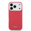 DKNY PU Bőr Fém Logós Csuklóláncos MagSafe Tok iPhone 17 Pro-hoz Rózsaszín - 1. kép