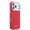 DKNY PU Bőr Fém Logós Csuklóláncos MagSafe Tok iPhone 17 Pro-hoz Rózsaszín - 2. kép