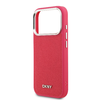 DKNY PU Bőr Fém Logós Csuklóláncos MagSafe Tok iPhone 17 Pro-hoz Rózsaszín - 3. kép