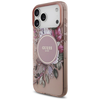  iPhone 17 Pro Max Pink Guess IML Flowers Szíj MagSafe tok - 3. kép