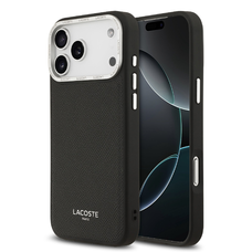  iPhone 17 Pro Max Fekete Lacoste PU Bőr Champs Elysees MagSafe tok