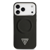 Guess PU Bőr Háromszög Logós MagSafe tok iPhone 17 Pro Max Fekete - 1. kép