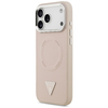  iPhone 17 Pro Pink Guess PU Bőr Háromszög Logós MagSafe tok - 0. kép