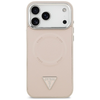  iPhone 17 Pro Pink Guess PU Bőr Háromszög Logós MagSafe tok - 1. kép