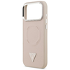  iPhone 17 Pro Pink Guess PU Bőr Háromszög Logós MagSafe tok - 4. kép