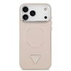 Guess PU Bőr Háromszög Logós MagSafe tok iPhone 17 Pro Pink - 1. kép