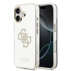  iPhone 17 Gold Guess PC/TPU Mirror 4G Glitter Logo MagSafe tok