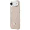  iPhone 17 Rózsaszín Guess PU bőr Háromszög Logó MagSafe Air tok - 0. kép