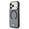 Lacoste PC/TPU Matt Arany Logós MagSafe iPhone 17 Pro tok Fekete - 0. kép