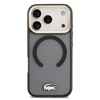 Lacoste PC/TPU Matt Arany Logós MagSafe iPhone 17 Pro tok Fekete - 1. kép