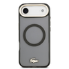  iPhone 17 Air Fekete Lacoste PC/TPU Matt Felület Arany Logós MagSafe fliptok - 1. kép