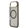  iPhone 17 Air Fekete Lacoste PC/TPU Matt Felület Arany Logós MagSafe fliptok - 3. kép