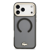 Lacoste PC/TPU Frosted Finish Gold Logo MagSafe iPhone 17 Pro Max fekete tok - 1. kép