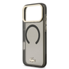 Lacoste PC/TPU Frosted Finish Gold Logo MagSafe iPhone 17 Pro Max fekete tok - 3. kép