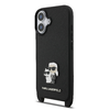 Karl Lagerfeld Saffiano Crossbody Strap Metal Karl and Choupette tok iPhone 17-hez fekete - 0. kép