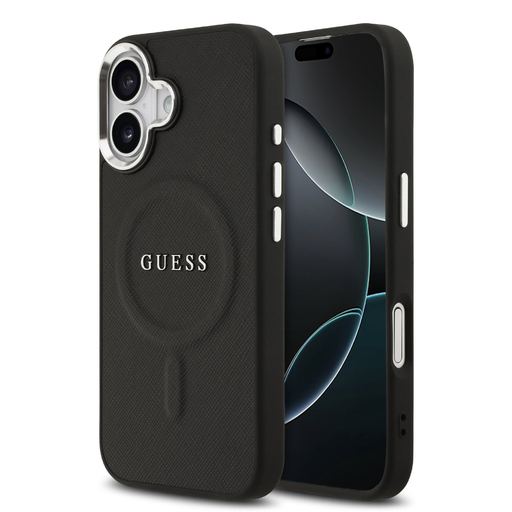 Guess PU Saffiano MagSafe tok iPhone 17-hez fekete
