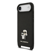 Karl Lagerfeld Saffiano Crossbody Pánt Fém Karl és Choupette tok iPhone 17 Air fekete tok - 0. kép