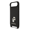 Karl Lagerfeld Saffiano Crossbody Pánt Fém Karl és Choupette tok iPhone 17 Air fekete tok - 3. kép
