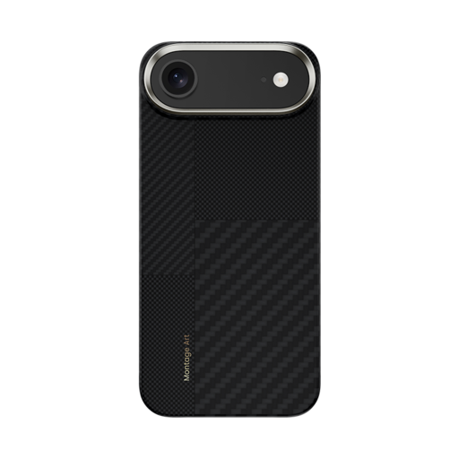  iPhone 17 Air fekete Benks Montage Mágneses Páncél Air Kevlar Fliptok Fémkeret 600D+1500D (MB68) tok