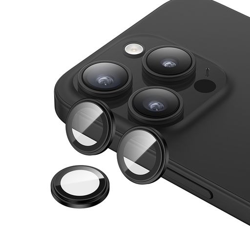  iPhone 15 Pro/15 Pro Max Benks edzett üveg DR zafír lencsevédő kamera számára fekete üvegfólia (3 darab lencse)