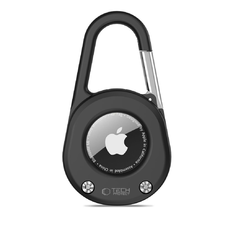 Apple AirTag 1 / 2 Tech-Protect Slidelock Karabiner Kulcstartó Fekete