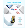 USB-C to USB-C Cable Anker Zolo, 240W, 1.8m, Black A8060H12  - 1. kép