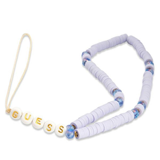 Guess Phone Strap Heishi Gyöngyök világoslila,
