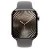 Apple Watch S10 Cellular 46mm Natural Titanium Case with Stone Grey Sport Band - M/L - 0. kép
