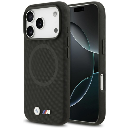 iPhone 17 Pro Max BMW M FW Fém Logós MagSafe tok Fekete tok
