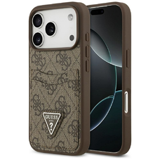 iPhone 17 Pro Guess 4G Double Card Triangle barna tok