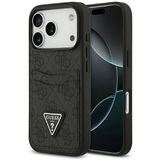 iPhone 17 Pro Guess 4G Double Card Triangle fekete tok