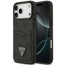 iPhone 17 Pro Max Guess 4G Double Card Triangle fekete tok