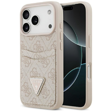 iPhone 17 Pro Guess 4G Double Card Triangle tok rózsaszín