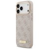 iPhone 17 Pro Max Guess 4G Logo Plate MagSafe rózsaszín tok - 0. kép