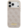 iPhone 17 Pro Max Guess 4G Logo Plate MagSafe rózsaszín tok - 1. kép