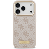 iPhone 17 Pro Guess 4G Logo Plate MagSafe tok Rózsaszín - 1. kép