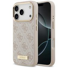 iPhone 17 Pro Guess 4G Logo Plate MagSafe tok Rózsaszín