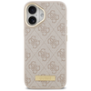 iPhone 17 Pro Guess 4G Logo Plate MagSafe rózsaszín tok - 1. kép