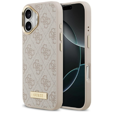 iPhone 17 Pro Guess 4G Logo Plate MagSafe rózsaszín tok