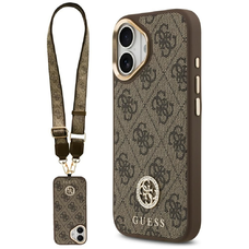 iPhone 17 Guess 4G Strass Logo & Big Strap Metal Buttons MagSafe barna tok