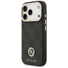 iPhone 17 Pro Guess 4G Strass Logo & Big Strap Metal Buttons MagSafe tok Fekete - 0. kép